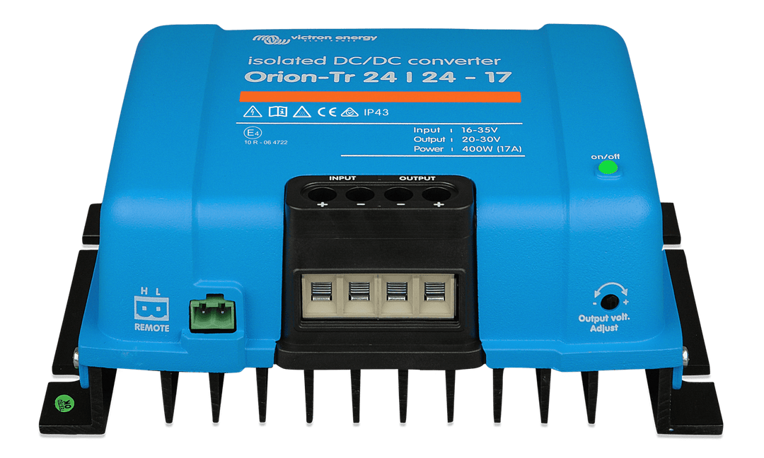 ORI242441110  Orion-Tr 24-24-17A 400W Isolated DC-DC converter front-angle