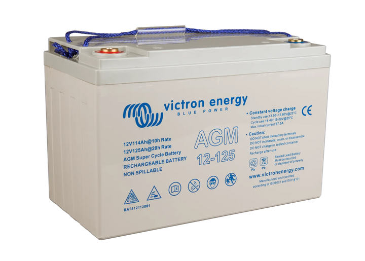 12V 125Ah AGM Super Cycle Battery right