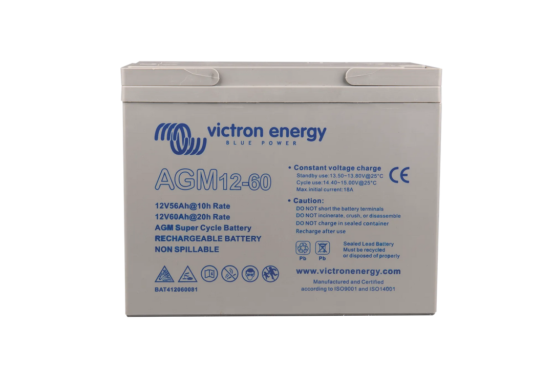 12V 60Ah AGM Super Cycle Battery front