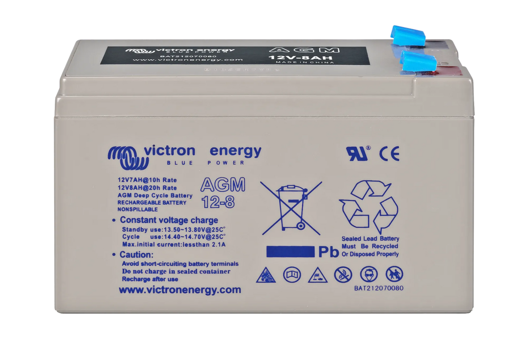 12V 8Ah AGM Deep Cycle Battery front