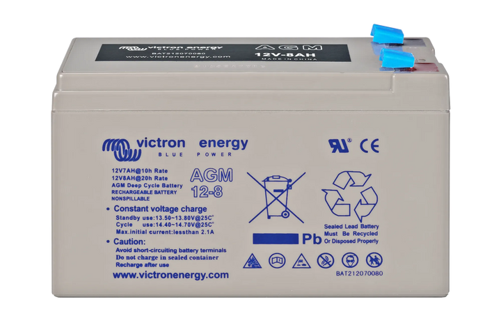 12V 8Ah AGM Deep Cycle Battery front