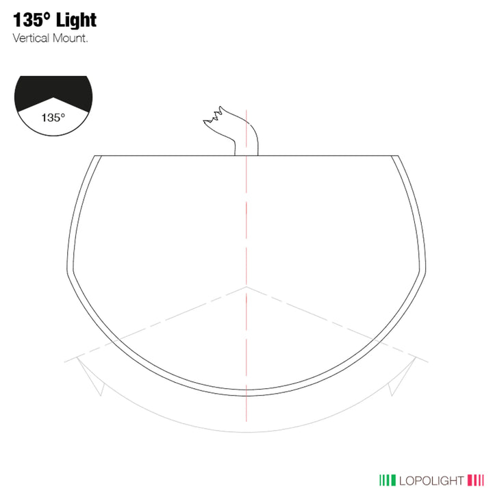 135° White Light Vertical