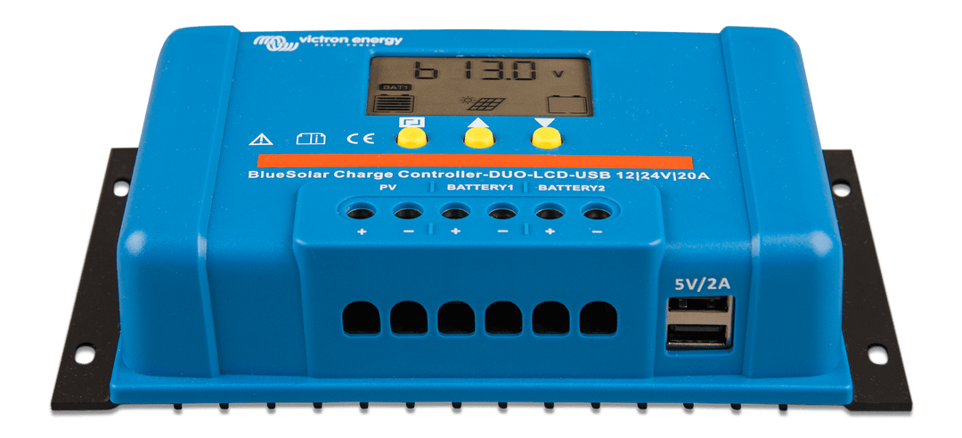 BlueSolar Charge Controller DUO LCD USB 12-24V-20A front 1