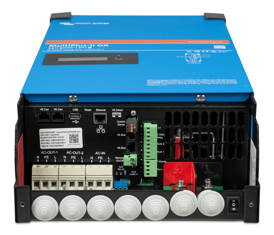 Multiplus-II 24V 3kVA 70-32 230V GX connections total