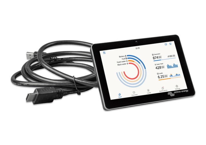 GX Touch 50 front with cable_screen 1