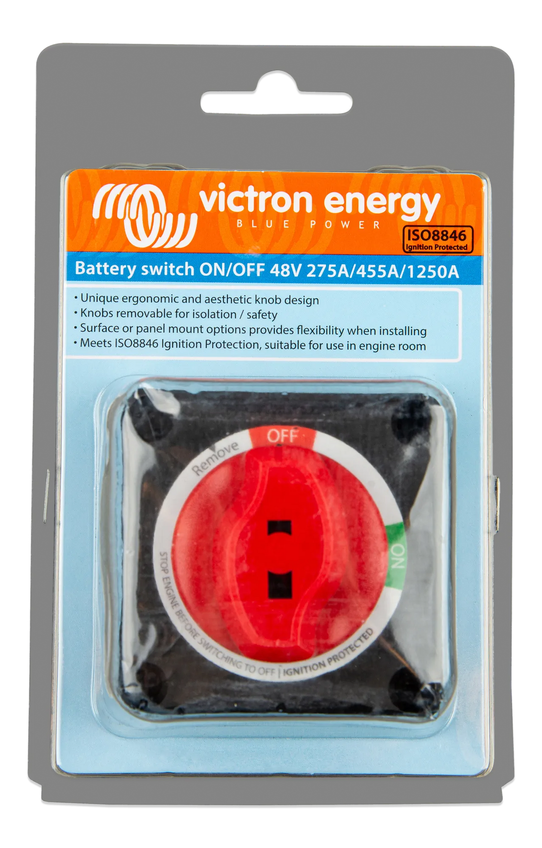 Battery switch ON-OFF 48V top-packaging