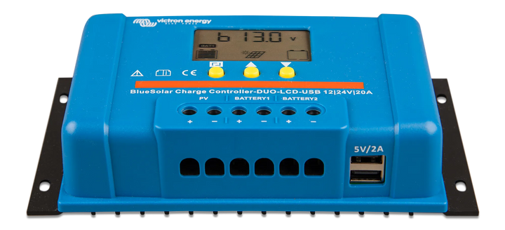 BlueSolar Charge Controller DUO LCD USB 12-24V-20A front 1