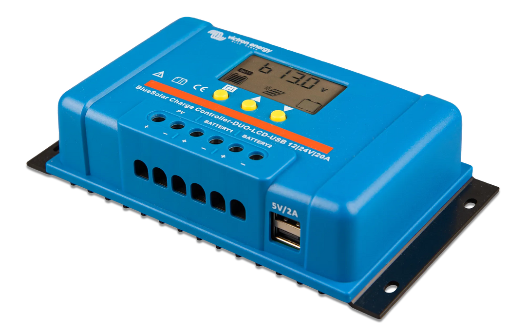 BlueSolar Charge Controller DUO LCD USB 12-24V-20A left 1