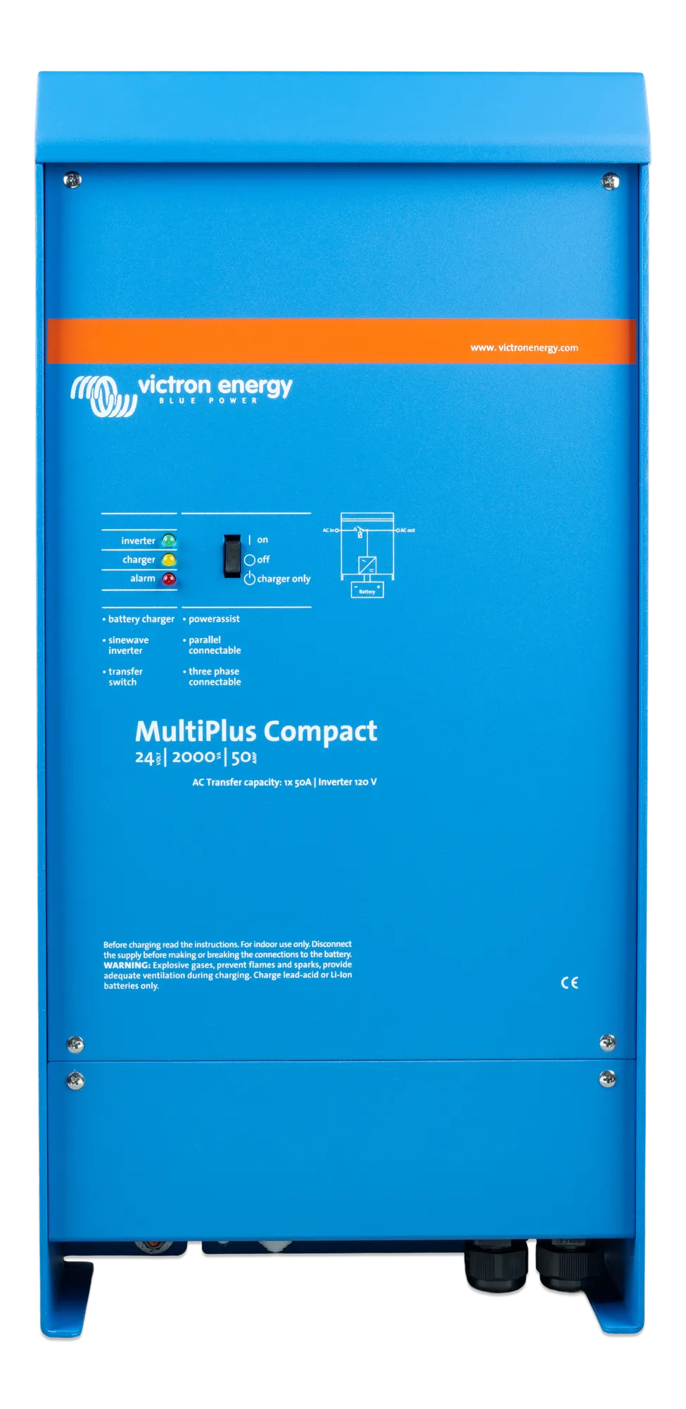 CMP242200100_MultiPlus Compact 24_2000_50-50 120V VE-Bus front