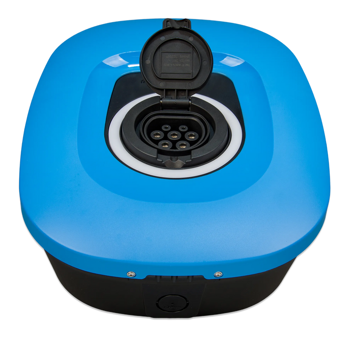EVC200300200 - EV Charging station NS – Blue front-angle-open