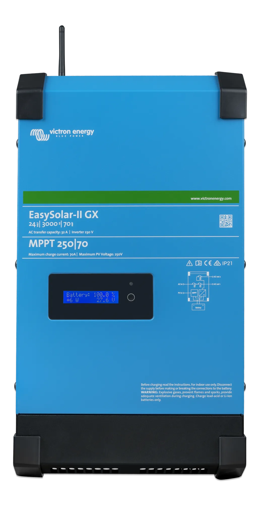 EasySolar-II-GX 24V 3000VA front 1