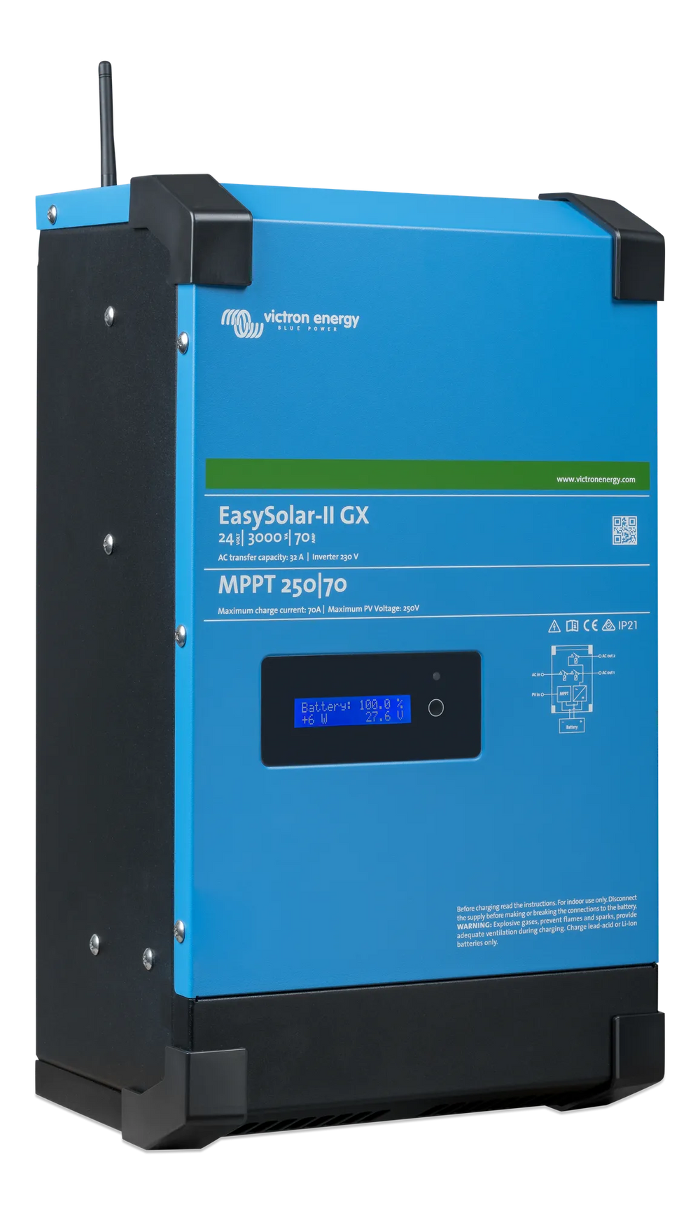 EasySolar-II-GX 24V 3000VA left