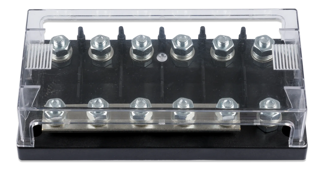 Fuse holder 6-way for MEGA-fuse front-angle-closed