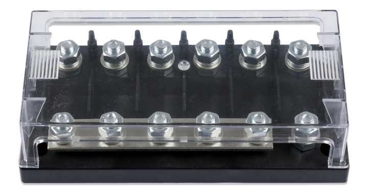 Fuse holder 6-way for MEGA-fuse front-angle-closed