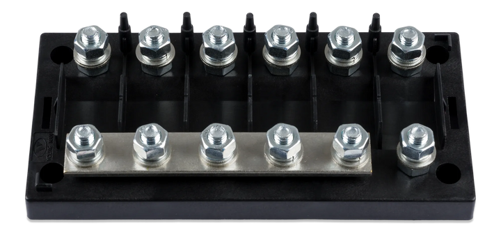 Fuse holder 6-way for MEGA-fuse front-angle