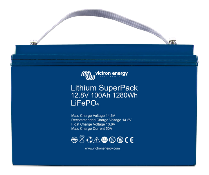 Lithium SuperPack 12.8V 100Ah 1280Wh front 4