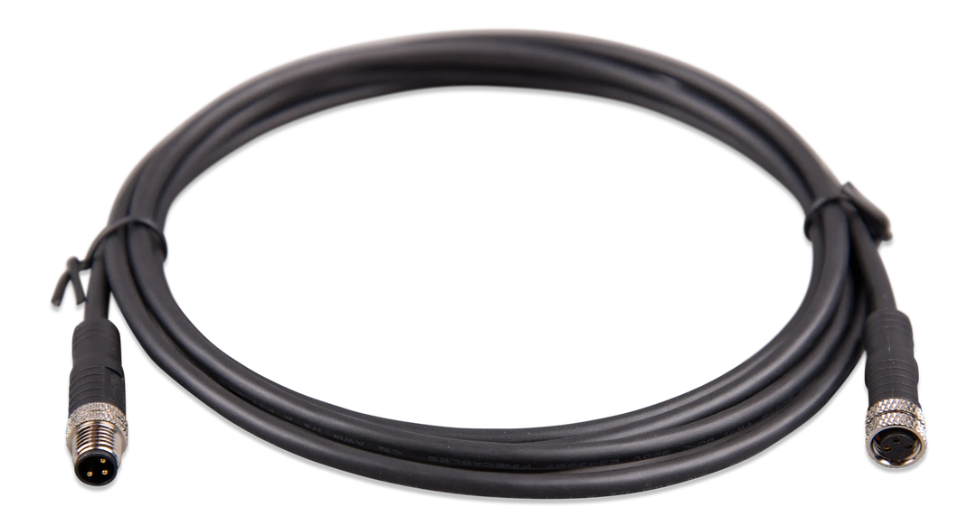 M8 circular connector MaleFemale 3 pole cable 2m front