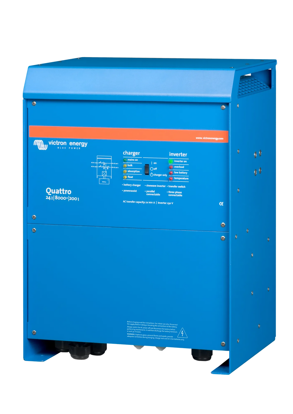 Quattro 24V 8000VA 200A 230V left