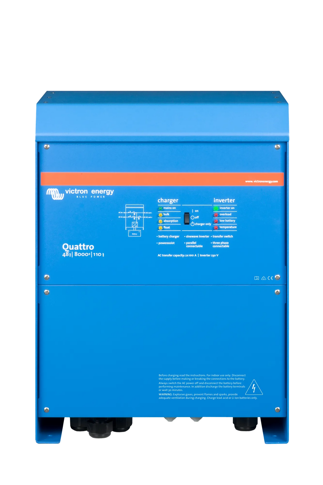 Quattro 48V 8000VA 110A 230V front