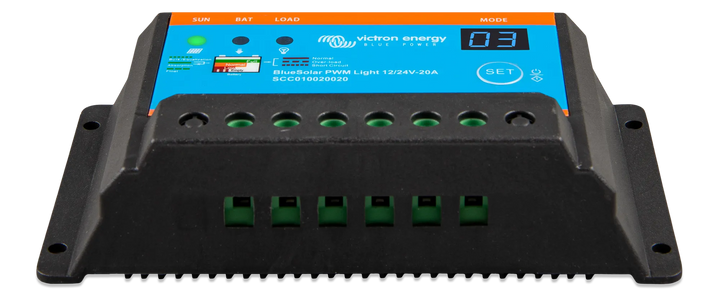 SCC010020020_BlueSolar PWM-Light Charge Controller 12-24V-20A front-angle