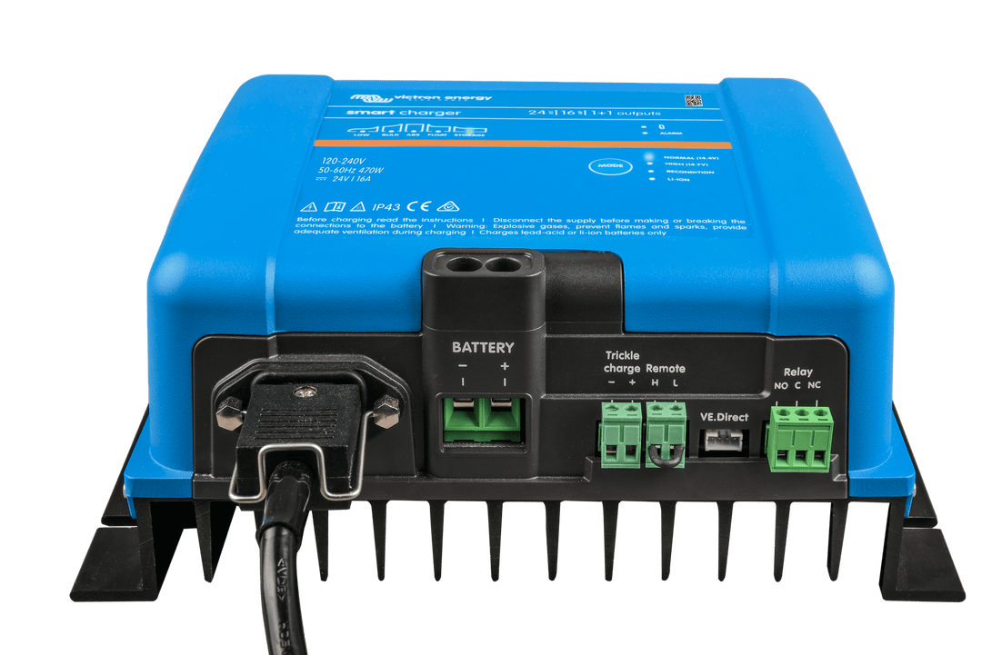 Smart IP43 Charger 24V 16A 120-240V 11 outputs front