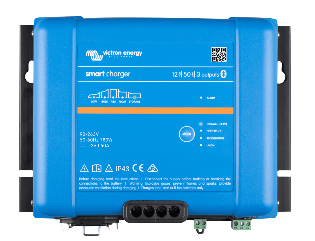 Smart IP43 Charger 12V 50A 3 outputs top 3